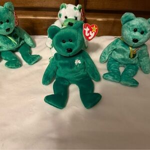 RARE TY ERIN THE BEAR BEANIE BABY Retired 1997 With Tag Errors! Stamp #400